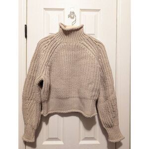 H&M light blush pink knit turtle neck sweater Small